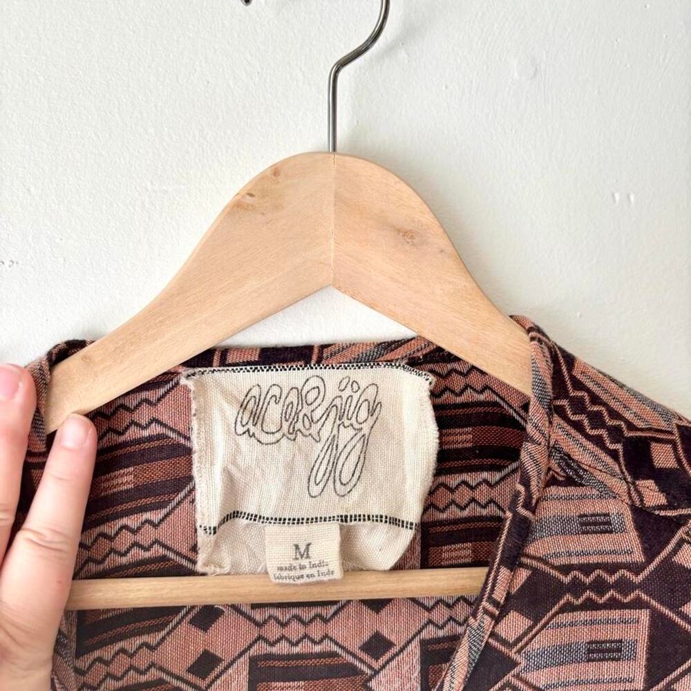 $255 Ace & Jig Jacquard Shift Dress Slow Fashion Boho Maximalist Size Medium - Picture 7 of 7